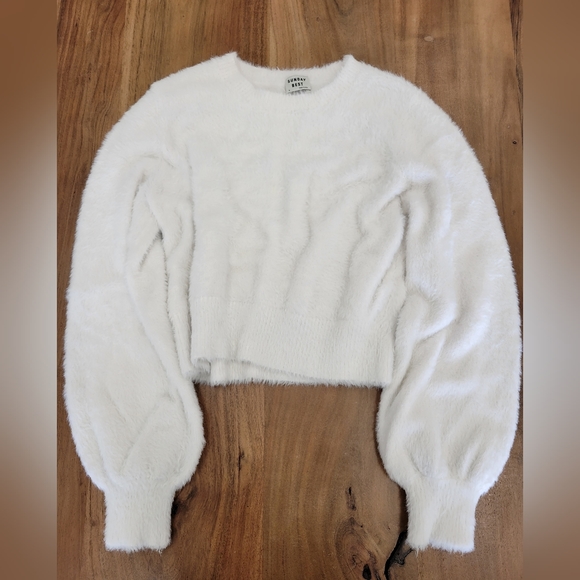 Aritzia Sweaters - Aritzia’s Sunday Best cropped fuzzy kitten sweater